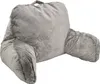 A grey reading pillow with armrests is shown against a white background. Produktbild-Vorschau