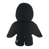 A black plush toy figure shown from the back. Náhled obrázku produktu