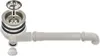 An exploded view of a sink drain assembly with plumbing components. Produktbild-Vorschau