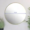 LUSTRO OKRĄGŁE ŚCIENNE RAMA Glamour ZŁOTE 70 cm Podgląd zdjęcia produktu 3