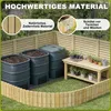 Clôture en bois FIVMEN à bordure roulée, 200 cm de long, 10 Voir les images du produit 3