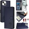 Leder Hülle für iPhone 15 Süße Katze Flip Case Brieftasche Produktbild-Vorschau 1