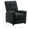 vidaXL Poltrona relax in tessuto grigio scuro Anteprima dell’immagine prodotto 15