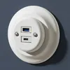Unterputz Porzellan Retro USB-A I USB-C Steckdose 2-fach I Produktbild-Vorschau 5