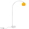 LED E27 Bogenlampe Orange höhenverstellbar Marmorfuß Produktbild-Vorschau 1