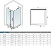 90cm Tür x 80cm Seitenwand H.185cm Pendeltür Scharniertür Produktbild-Vorschau 4