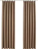 Two taupe curtains hanging from a rod against a white background. Náhľad obrázku produktu