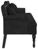 Panchina con cuscino in velluto nero 120,5x65x75 cm Anteprima dell’immagine prodotto 4