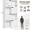 WOLTU Bücherregal mit 8 Fächern 4 Türen, Würfelregal , Produktbild-Vorschau 3