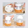 A collage of four images showing the step-by-step instructions for using an aromatherapy diffuser. Náhled obrázku produktu