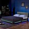 HOME DELUXE - LED Bett ASTEROID - Dunkelgrau, 160 x 200 cm Produktbild-Vorschau 2