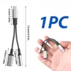 A hand holding a USB-C adapter, with a diagram of the adapter and its dimensions on the left, and a quantity indicator on the right. Produktbild-Vorschau