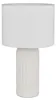 Tischleuchte, Keramik, weiß, E27, Schnurschalter, H 36 cm Produktbild-Vorschau 7