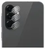 Close-up of a smartphone camera module with multiple protective glass films applied. Produktbild-Vorschau