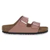A side view of a pink Birkenstock sandal. Podgląd zdjęcia produktu