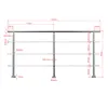AICA Handlauf 220cm Geländer 3 Querstäbe Treppengeländer Produktbild-Vorschau 5