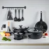 Masterpan 15dílná sada hrnců | černé hrnce | s poklicí | Náhled obrázku produktu 7