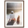 FRAMAI® Cadre photo 50x70 cm Marron MDF écologique avec Voir les images du produit 2