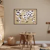 MuchoWow® Poster Weltkarte - Tiere - Braun 90x60 cm - Produktbild-Vorschau 6