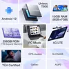 A collage of marketing images for a tablet, showcasing its features and specifications. Produktbild-Vorschau
