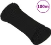 vidaXL Arbeitsseil Schwarz 4 mm 100 m Polyester Produktbild-Vorschau 6