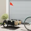 vidaXL Rimorchio per biciclette in tessuto Oxford nero e Anteprima dell’immagine prodotto 2