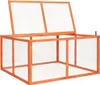 vidaXL Králíkárna 124x120x60 cm z masivního jedlového dřeva Náhled obrázku produktu 2