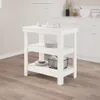Banco da lavoro bianco 78,5x50x80 cm in legno di pino Anteprima dell’immagine prodotto 8