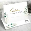 50 Tischkarten Schön dass du da bist floral grün-gold, Produktbild-Vorschau 7