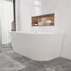 AICA Freistehende Badewanne Acryl Badwanne Oval 170x80x60cm Produktbild-Vorschau 4