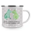Mr. & Mrs. Panda Emaille Tasse Frosch Liebe - Grau Pastell Produktbild-Vorschau 3