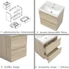 Waschtisch mit Unterschrank 50cm Alast Badmöbel Set Eiche Produktbild-Vorschau 3