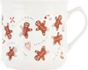 A white ceramic mug with a gingerbread man pattern. Náhľad obrázku produktu