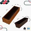 Two planter boxes, one wooden with a plastic insert, and a separate plastic planter box, with dimensions indicated by arrows and text. Náhľad obrázku produktu