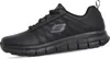 A black Skechers women's shoe is shown from the side against a white background. Produktbild-Vorschau