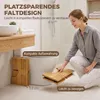 HOMCOM Toiletzitting, bamboe, inklapbaar, badkamerkruk, Productafbeelding-voorbeeld 5