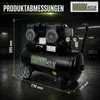 Premium Brushless Silent Flüsterkompressor 50L 1800W 62dB 8 Produktbild-Vorschau 2