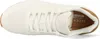 A top-down view of a white sneaker with brown accents. Anteprima dell’immagine prodotto