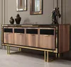 Holzschrank Anrichte Sideboard Braun Schrank Kommode Holz Produktbild-Vorschau 2