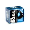 A black mug with a muscle arm handle, presented in its blue striped packaging. Anteprima dell’immagine prodotto