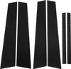6 kusů krytů sloupků dveří, oken a sloupů, lesklá černá, Náhled obrázku produktu 2