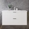 Waschtisch mit Unterschrank 100cm RIVA Badmöbel Set Weiß Produktbild-Vorschau 3