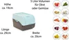 Novaliv 2x medium 5L turchese light cassetta per verdure Anteprima dell’immagine prodotto 2
