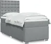 Boxspringbett mit Matratze Hellgrau 100x200 cm Stoff, Produktbild-Vorschau 1