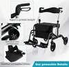 GOPLUS Rollator, 2 in 1 Rollstuhl faltbar aus Aluminium bis Produktbild-Vorschau 4