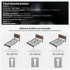 KUTAS Klassische Betten 140x190, LED-Bett Braun mit Produktbild-Vorschau 11
