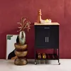 Carrello da cucina in legno di gomma con 2 ripiani, 56cm , Anteprima dell’immagine prodotto 5