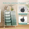 Chariot de rangement COSTWAY avec 12 tiroirs empilables, Voir les images du produit 6