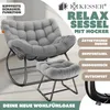 KESSER® Schaukelstuhl für drinnen & draußen mit Fußstütze Produktbild-Vorschau 2