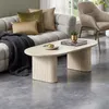HOOZ® Couchtisch oval – inkl. Keramikplatte Traventin-Optik Produktbild-Vorschau 2